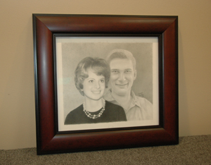 framed drawing